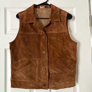Eddie Bauer Brown Suede Vest
